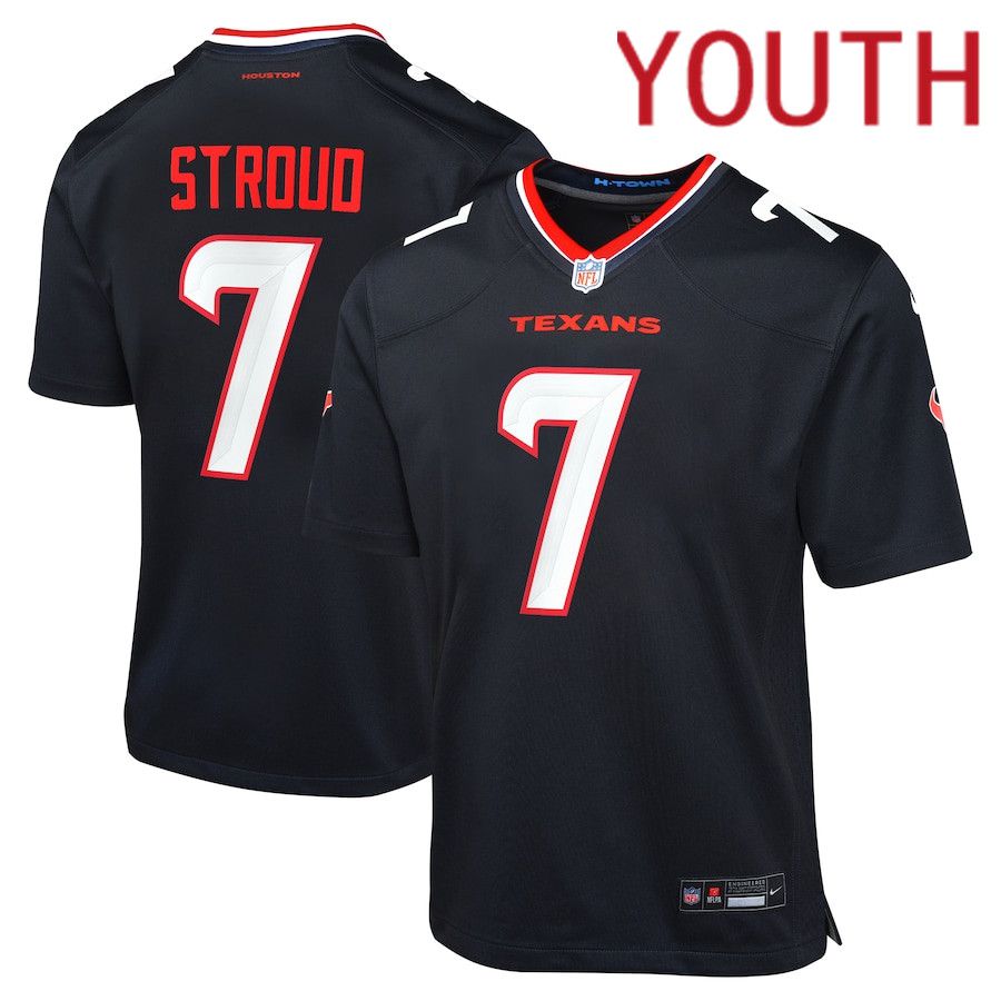 Youth Houston Texans #7 C.J. Stroud Nike Navy Game NFL Jersey->women nfl jersey->Women Jersey